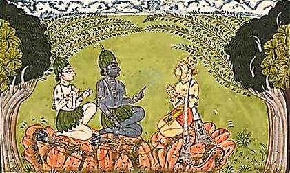 Story of Ramayana Summarized – Rama meets Hanuman in the forest.