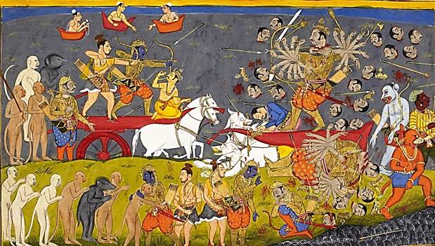 Ramayana Summary – Death of Ravana at the hands of Rama.